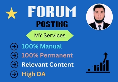 I will do 60 forum posting backlinks on high authority dofollow forum post site