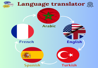 I can translate any article into Arabic,  French,  English,  Spanish and Turkish