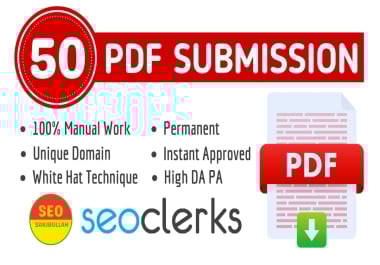 50 Pdf, Doc, PPT Submission Backlinks on High Authority Websites