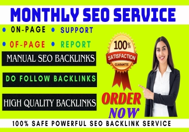 Monthly SEO Services On page and Off page SEO Services Google Top Ranking