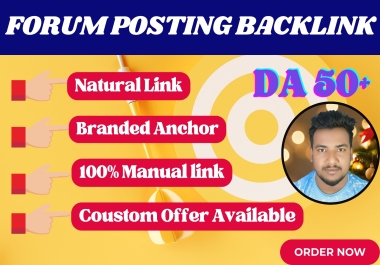 60 Forum Posting Backlink to Increase your Page Rank