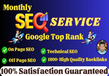 Google 1st Page Rank Monthly SEO premium Service