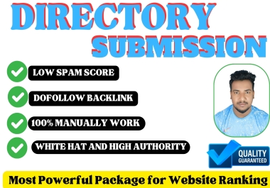 I will manually create and provide 200 directory submissions to high DA PA Website
