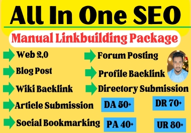 All in One Backlinks Web 2.0,  Forum Posting,  Directory/article Submissions.