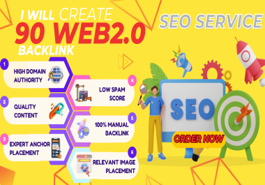 Dominate the Online Competition - Get 90 WEB 2.0 Backlinks from High Authority Sites