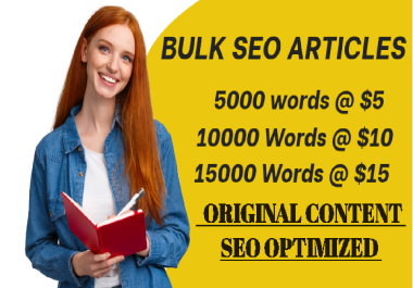 I will write high quality article and SEO blog
