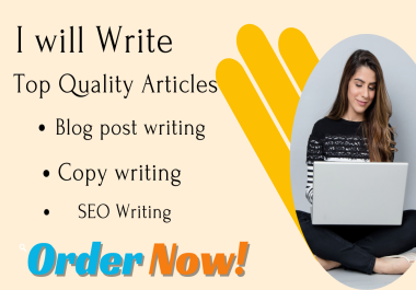 I will write SEO blogs and articles