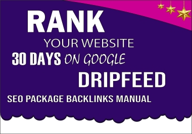 Rank Your Website on Google 30 Days DripFeed SEO Packages Backlinks Manual