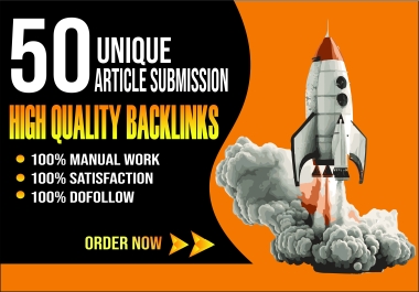 Make 50 article submissions contextual backlinks sites