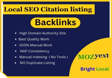 I will do 350 local listing citations and directory submission for local seo
