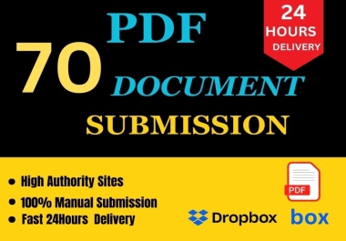 I will do PDF submission to 70 pdf sharing sites