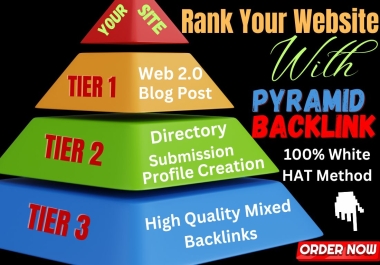 Rank your website with Multi 3 Tier 200 Link Pyramid Backlinks