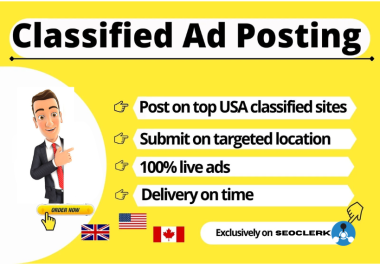 Accept PayPal - I will do 120 post your ads on Top classified ad posting Websites