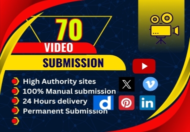 Video Promotion and Video Submission on top 70 Video sharing Site