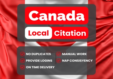 Get Top 150 canada local citation,  directory submission, SEO backlinks local businesses