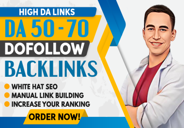 I will create 70 high da and pa dofollow backlinks