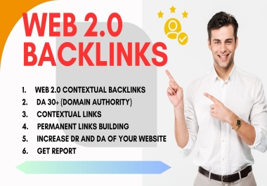 I will do Web 2.0 Contextual 40 Backlinks From High DA+DR Websites