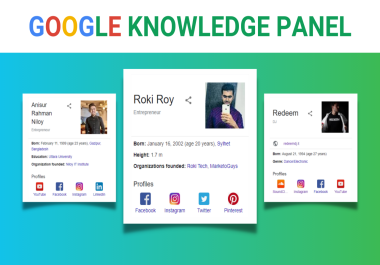 Create Google Knowledge Panel for a Person