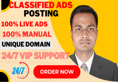 unique 50 classified ads posting backlinks