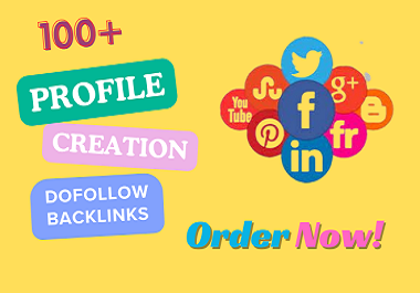 40 Social profile Creation SEO Backlinks