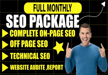 I will complete seo package onpage offpage technical service