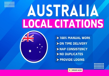 I will build 150 australia local citations for local SEO