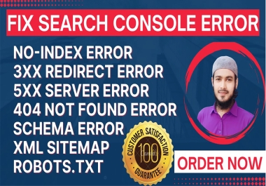 I will fix all search console errors google index 404 error 5xx 3xx