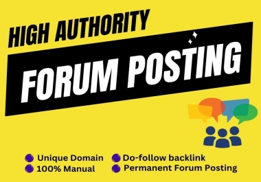 I will provide 50 forum posting backlinks.