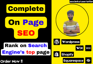 I will do complete onpage SEO to grow your website