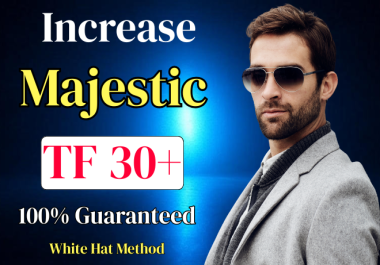 We'll increase your Majestic Trust Flow to 30+ with a 100 guarantee