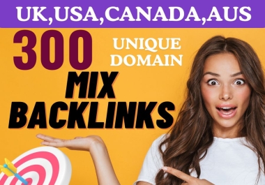 I will manually provide 300 mix backlinks & unique domain with high da pa site