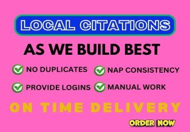 I will do top 60 local citations SEO and business listing