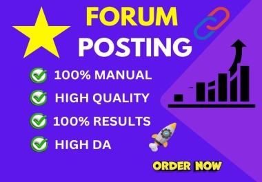 I will manually submit 60 dofollow forum posting backlinks