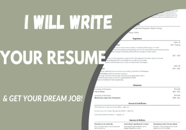 resume writing and cover letter