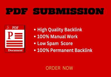 I will do pdf SUBMISSION to 350 document sharing sites
