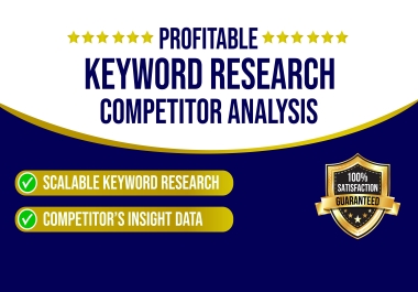 Profitable Keyword Research and Competitor Analysis. Get scalable keyword research