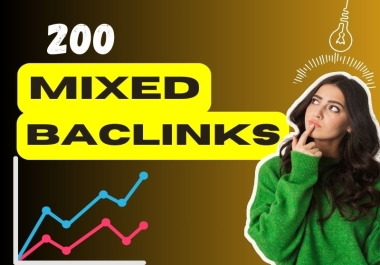 I will provide 200 mix backlinks on high DA, PA sites to boost website