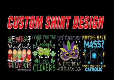I Will do creative typography t shirt design or custom graphic t shirt