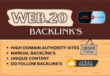 Create manually 50 high authority web 2.0 backlinks
