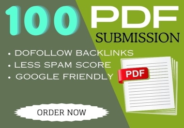 I will do PDF submission to top 100 high authority doc sharing sites