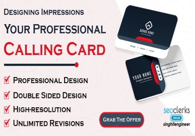 Professional Design of Business Card or Visiting Card