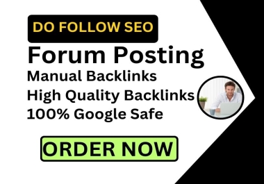 I will Provide 100 high quality forum posting with dofollow backlinks