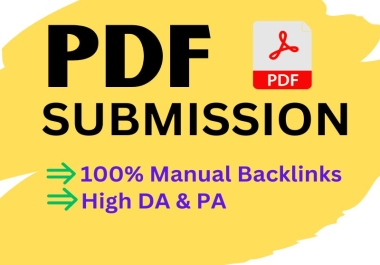 I will do 110 PDF or document submissions on the top 110 sites