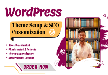 I will expertly set up and customize your WordPress theme for SEO