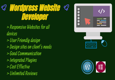 A designer and developer of your website through wordpress,  code and with your requirements