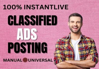 I will provide 120 classified ad posting in top classified sites