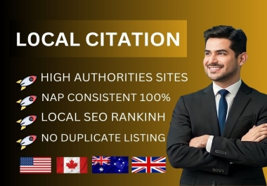 I will provide 55 local citations for local seo and map ranking