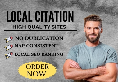 I will provide 70 local citations for local seo and map ranking