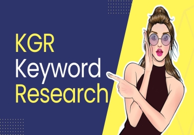 Profitable KGR Keyword Research and Competitor Analysis