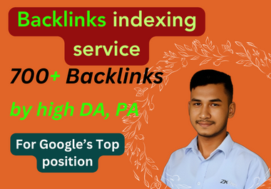 I will do backlink indexing by highly powerful mix type site